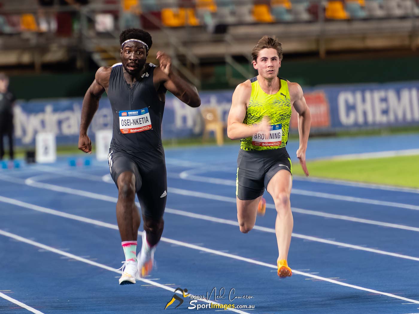 Edward Osei-Nketia, Rohan Browning, Men's 100m A Race
